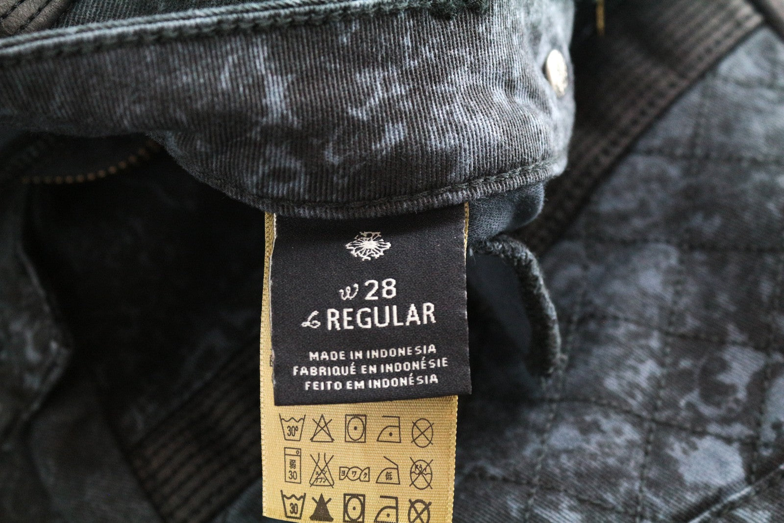 MAISON SCOTCH Women's W28 Skinny Jeans Grey Blue Stretch Pattern Cotton Pants