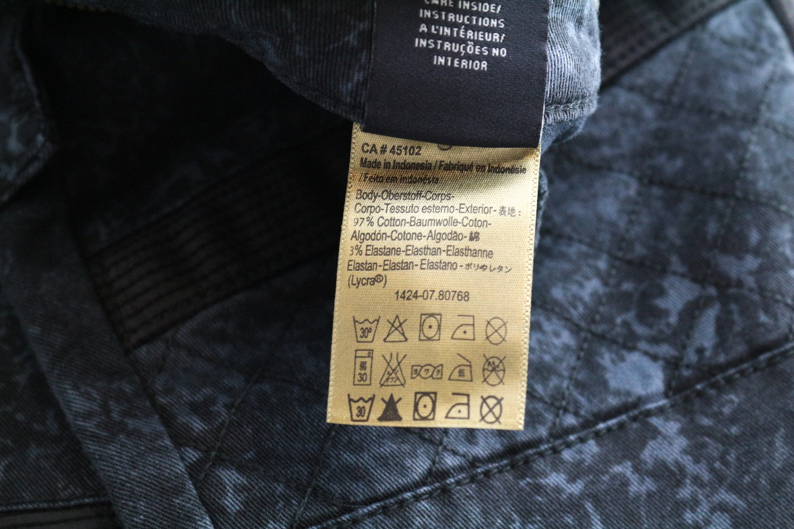 MAISON SCOTCH Women's W28 Skinny Jeans Grey Blue Stretch Pattern Cotton Pants