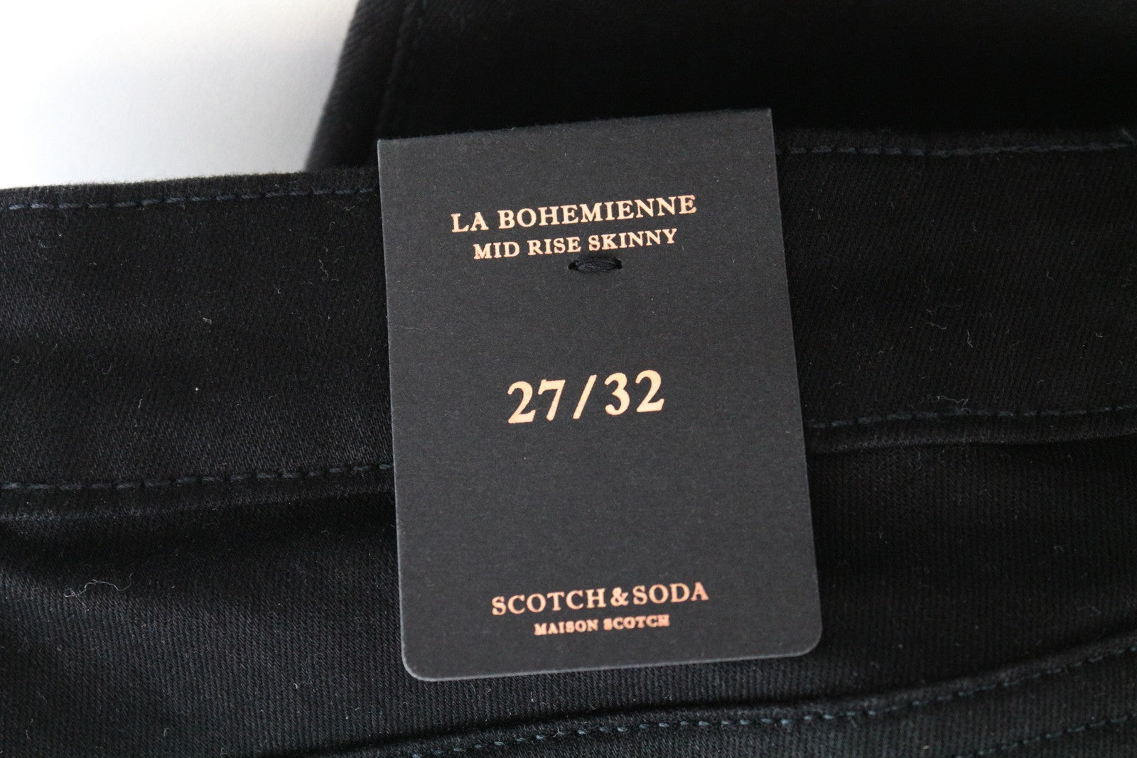 MAISON SCOTCH La Bohemienne Women's Jeans W27 L32 Skinny Fit Cotton Black Pants