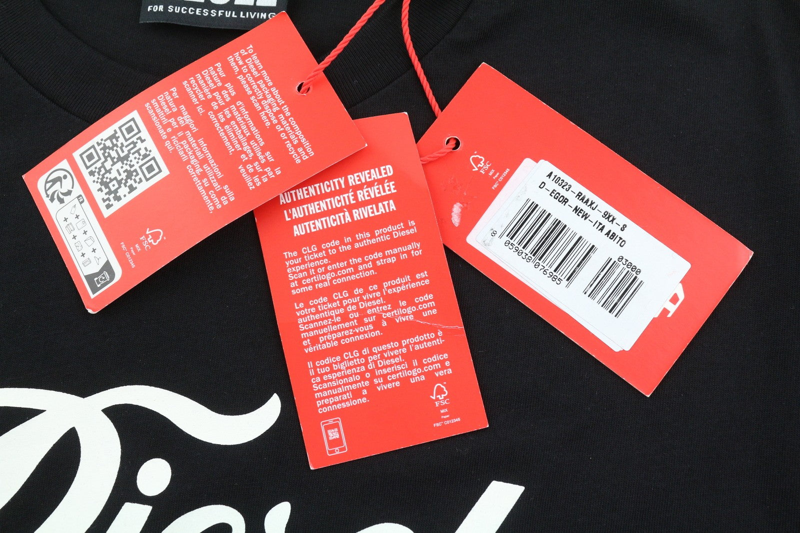 DIESEL D-Egor-New-Ita Women Dress S Black Short Sleeve Tricot Casual Logo Mini