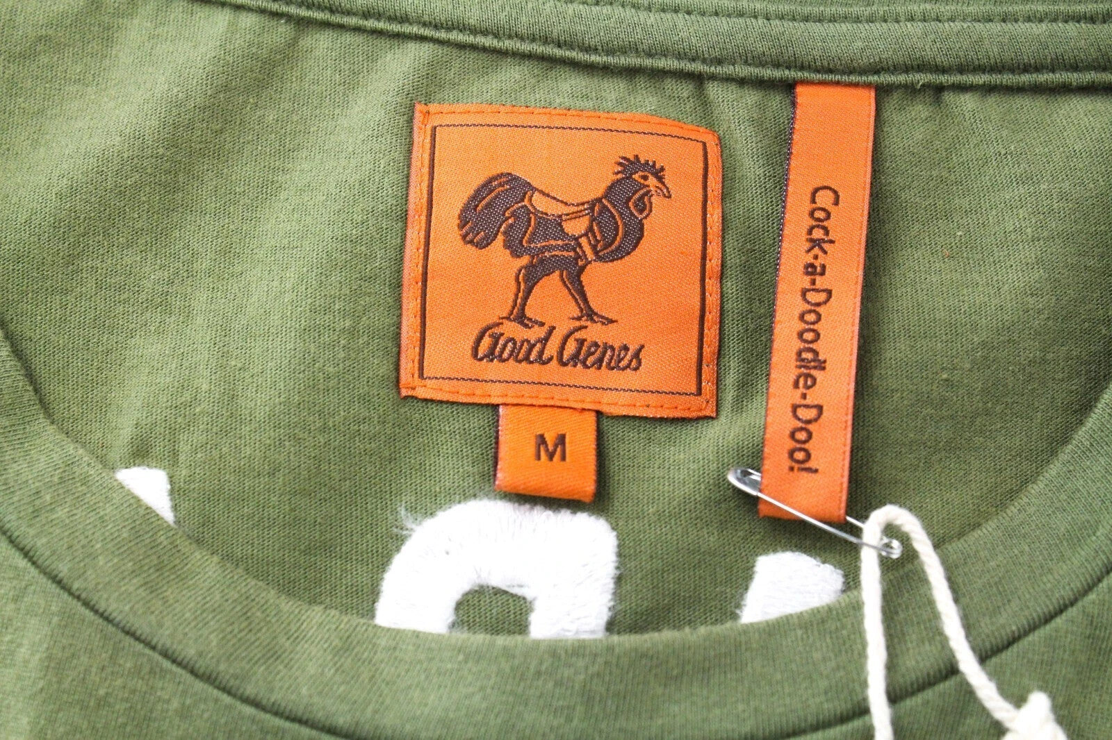 GOOD GENES Mens T-Shirt M Green  Summer Tee Cotton Round Neck