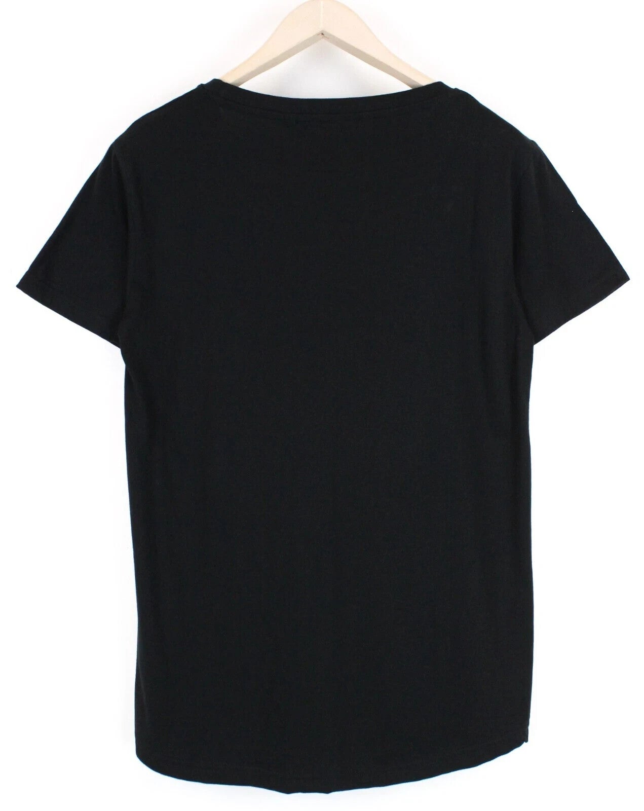 GOOD GENES L Black Cotton T-Shirt Mens  Crew Neck Summer Short Sleeve