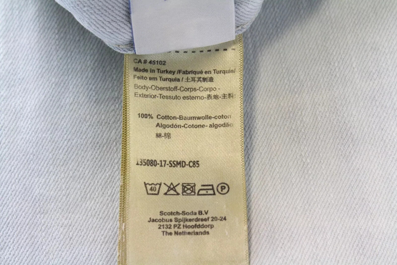 SCOTCH & SODA Tye W30/L32 Slim Carrot Jeans Mens Blue Washed Cotton