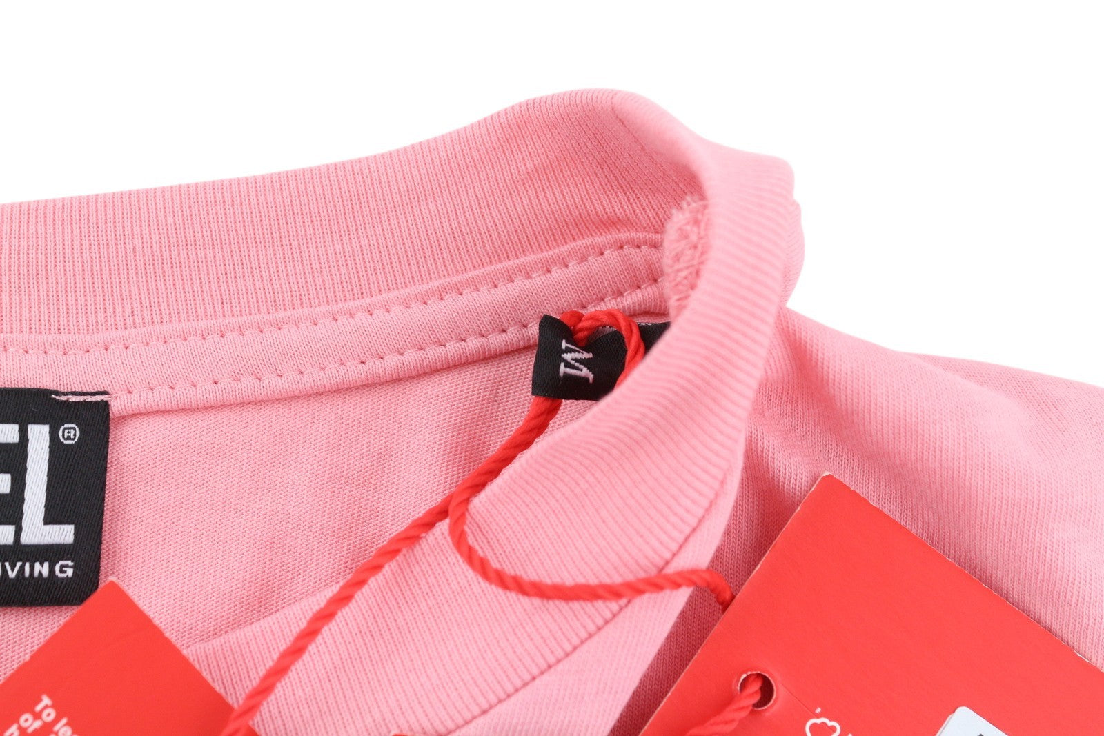 DIESEL D-Egor-New-Ita-Foil Women Dress M Pink Short Sleeve Tricot Casual Mini