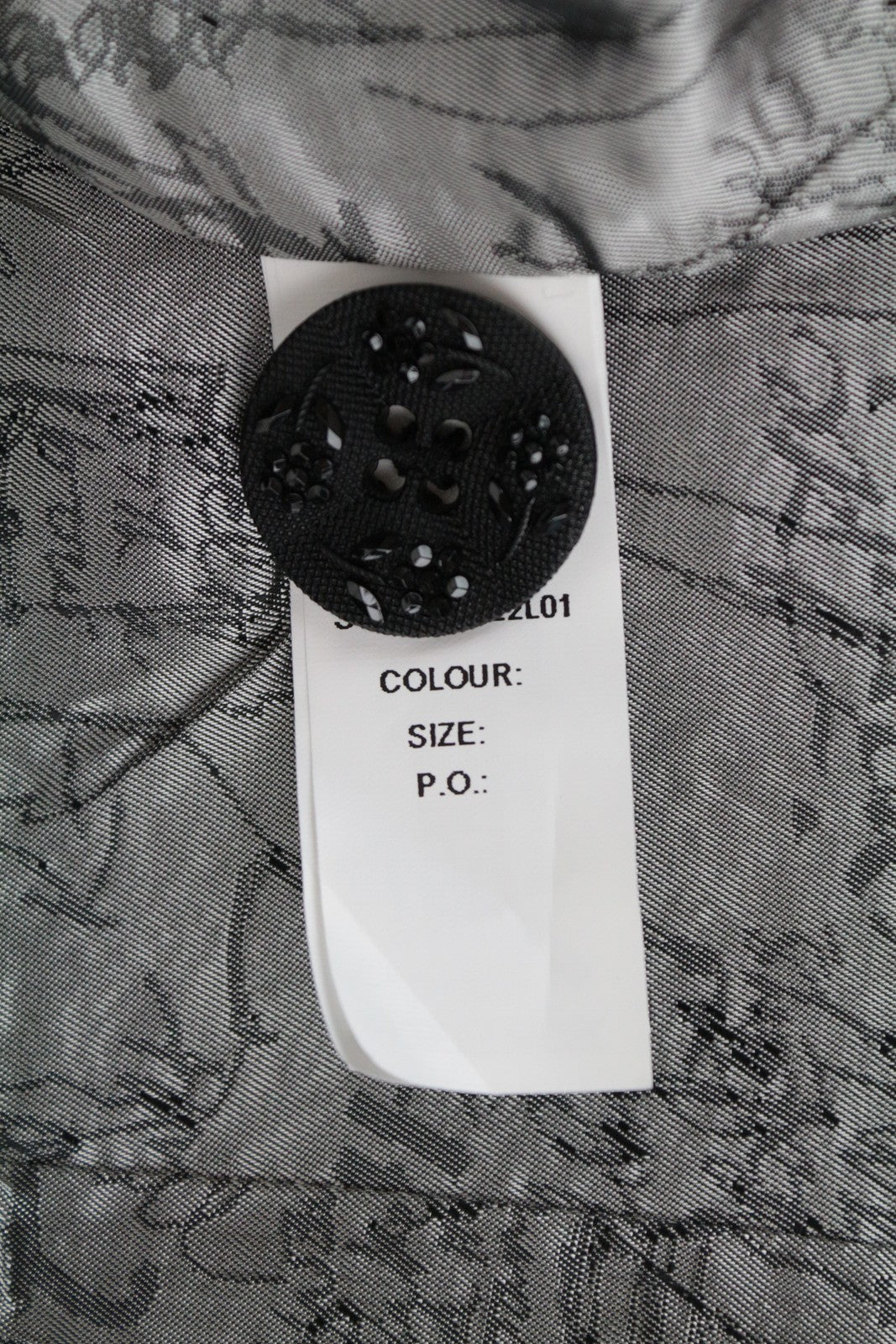 DESIGUAL Innocense Women's Black Wool Coat EU38 Double-Breasted Jacquard