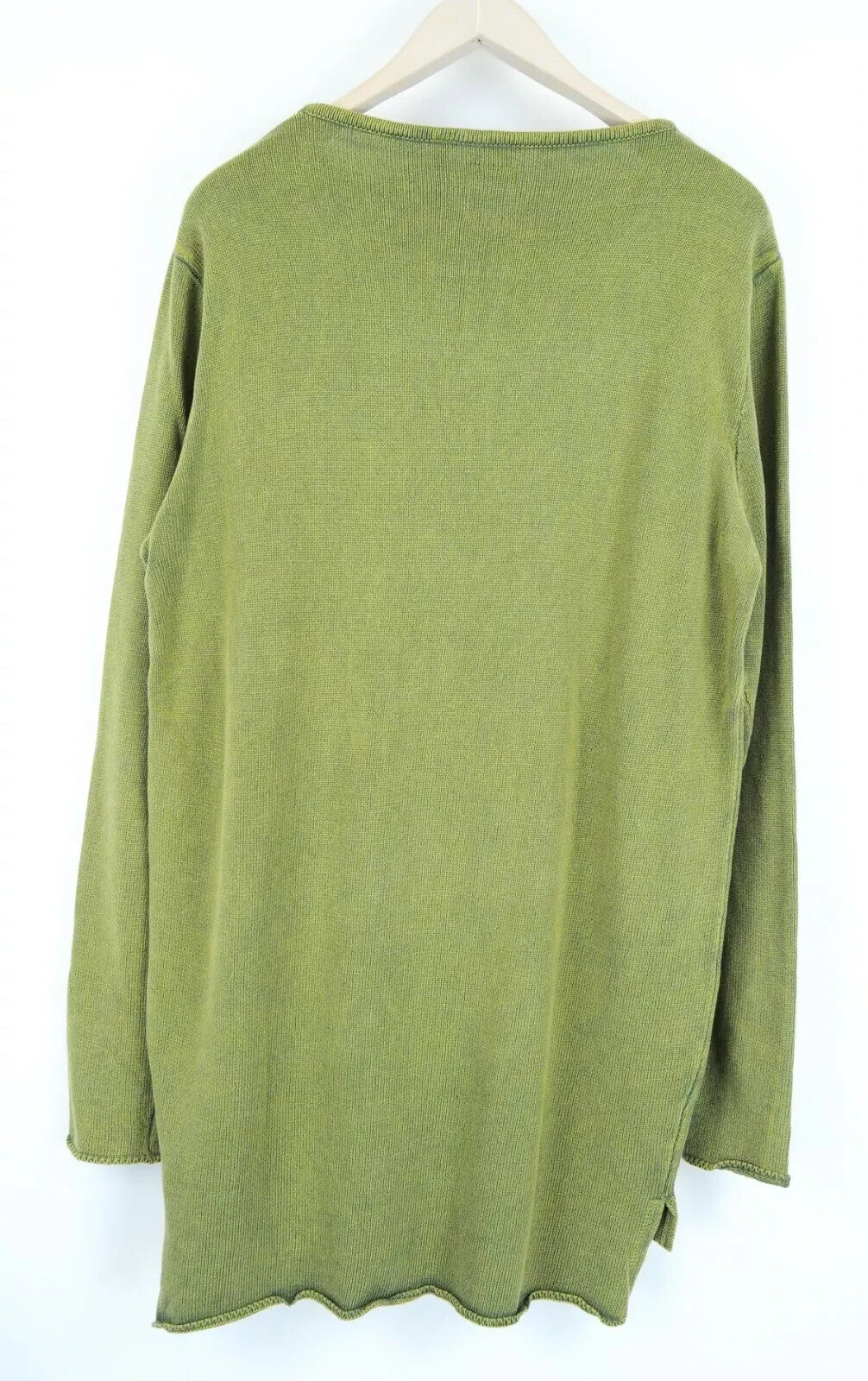 GOOD GENES L Ivy Green  Knit Crew Neck Mens Jumper Long Sweater