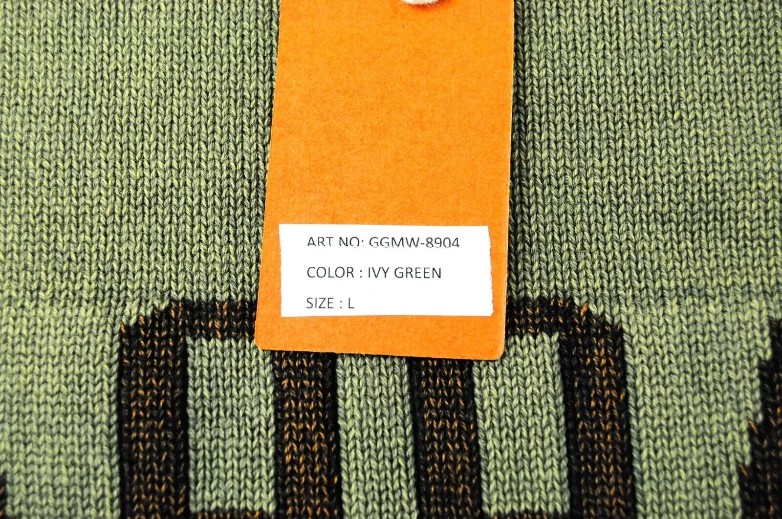 GOOD GENES L Ivy Green  Knit Crew Neck Mens Jumper Long Sweater