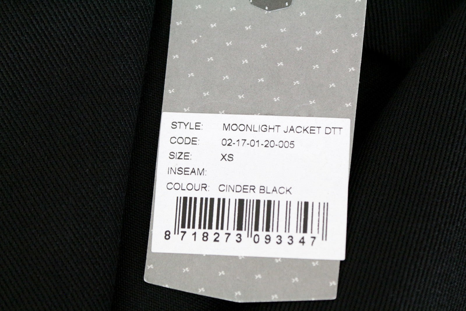 DENHAM Moonlight Women's XS Jacket Cinder Black Belted Button-Up Collared Style