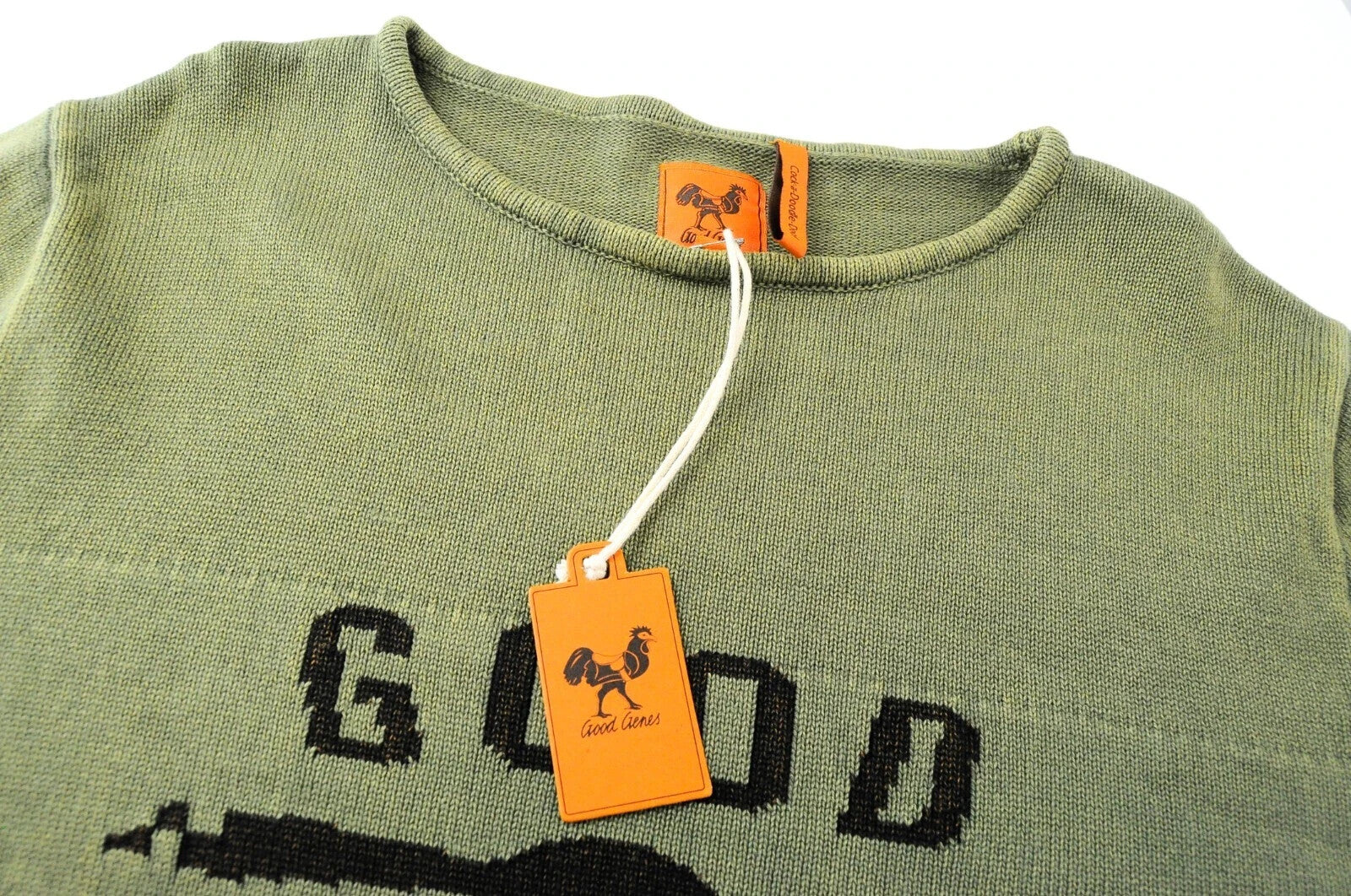 GOOD GENES XL Ivy Green Mens  Sweater Long Knit   Crew Jumper