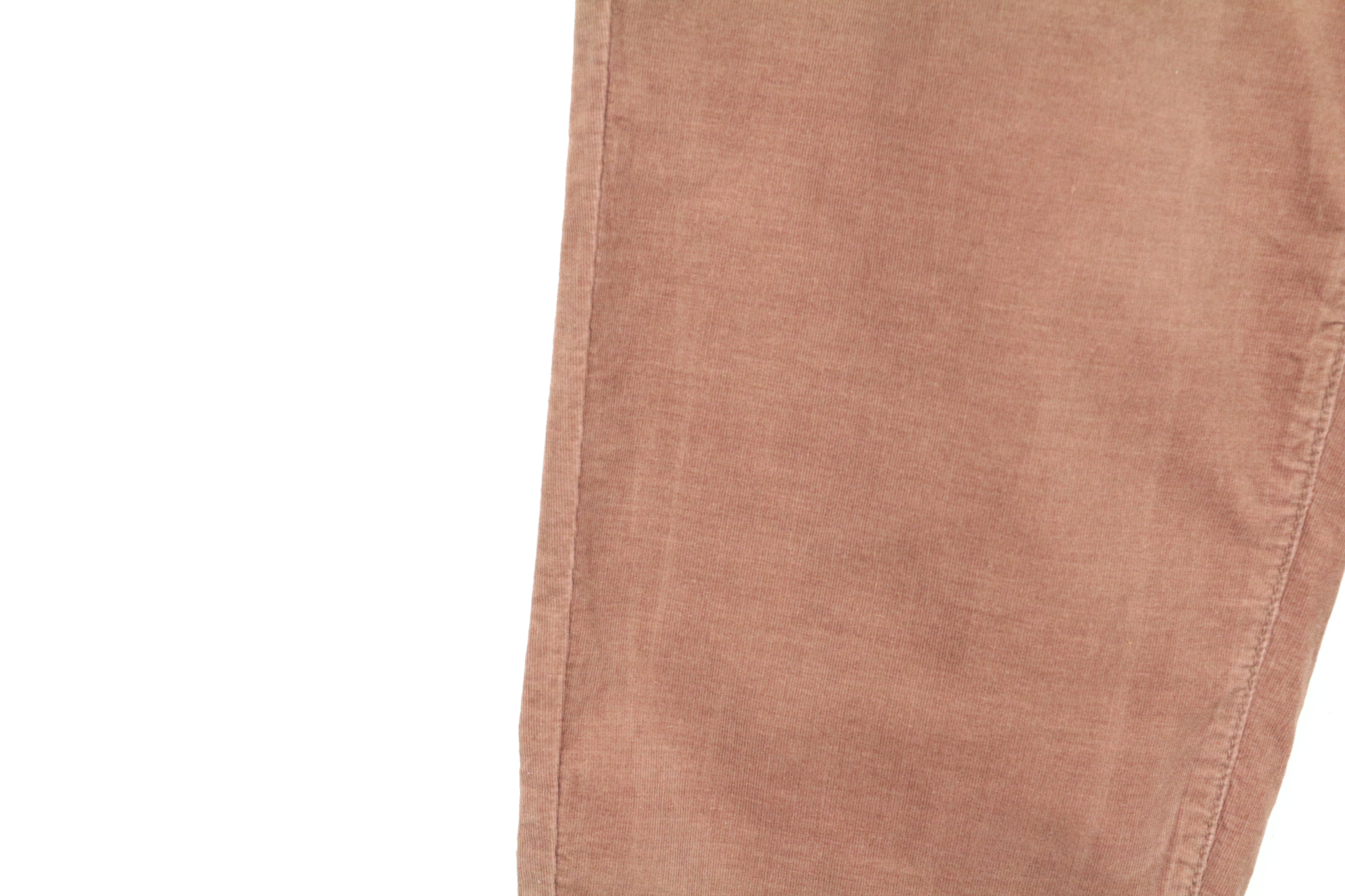 LOUNGE NINE Women's Trousers 42 Brown Corduroy Straight Cotton Pull-On Pants