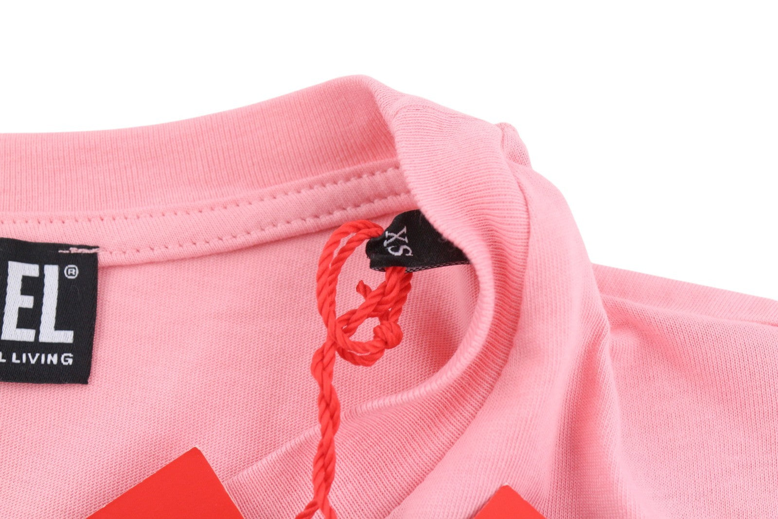 DIESEL D-Egor-New-Ita-Foil Women Dress XS Pink Short Sleeve Tricot Casual Mini