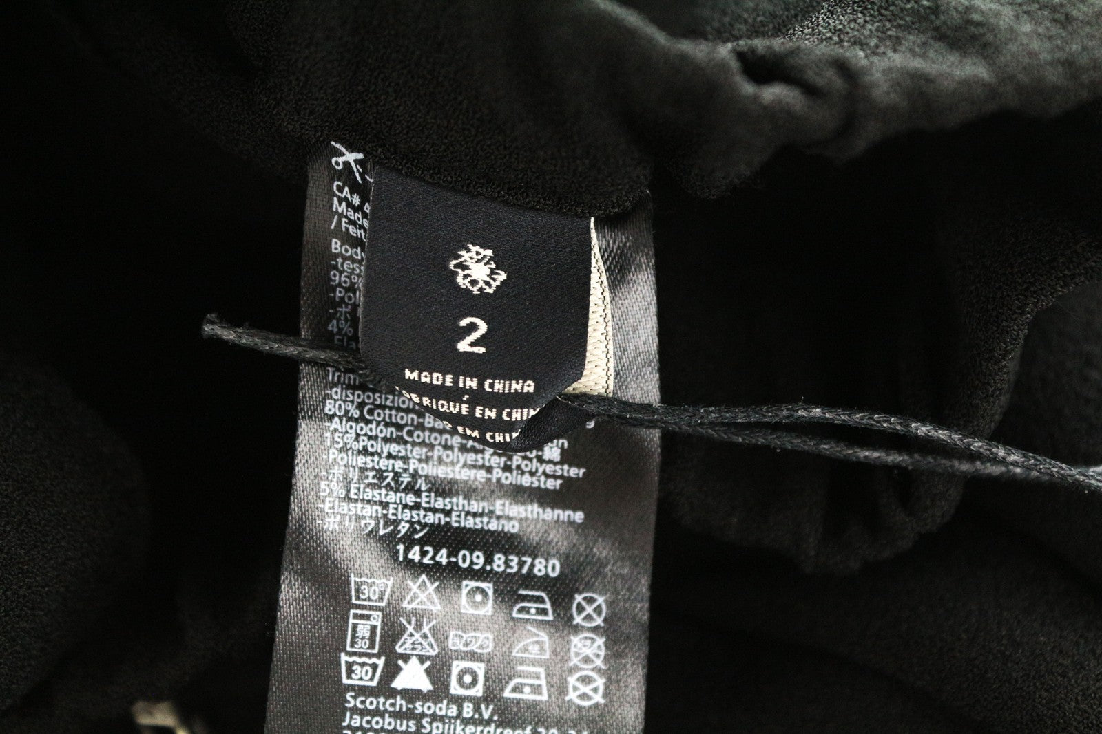 MAISON SCOTCH Women's Trousers M Black Pull-On Stretch Fit Zip Pocket Casual