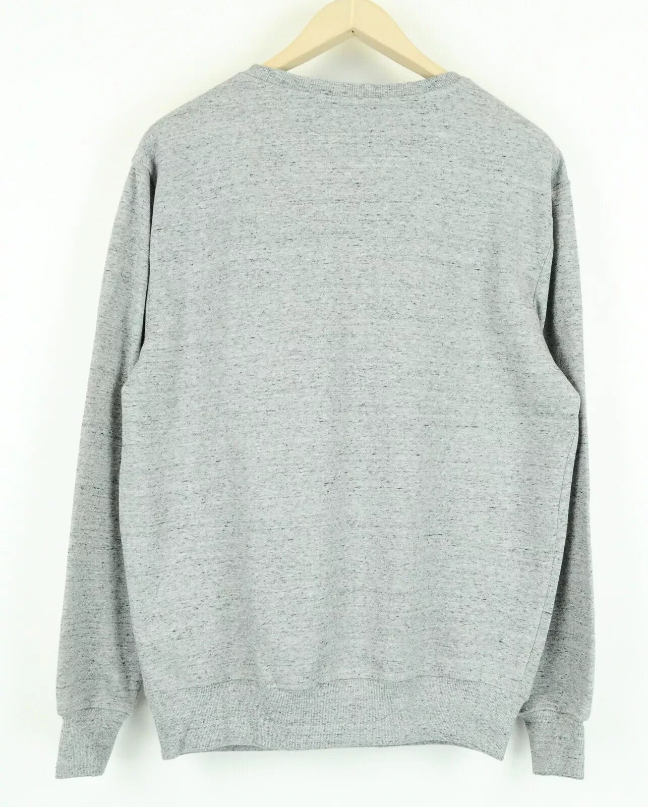 GOOD GENES L Mens Grey Space Dye Crew Neck Sweatshirt Mata Hari Print