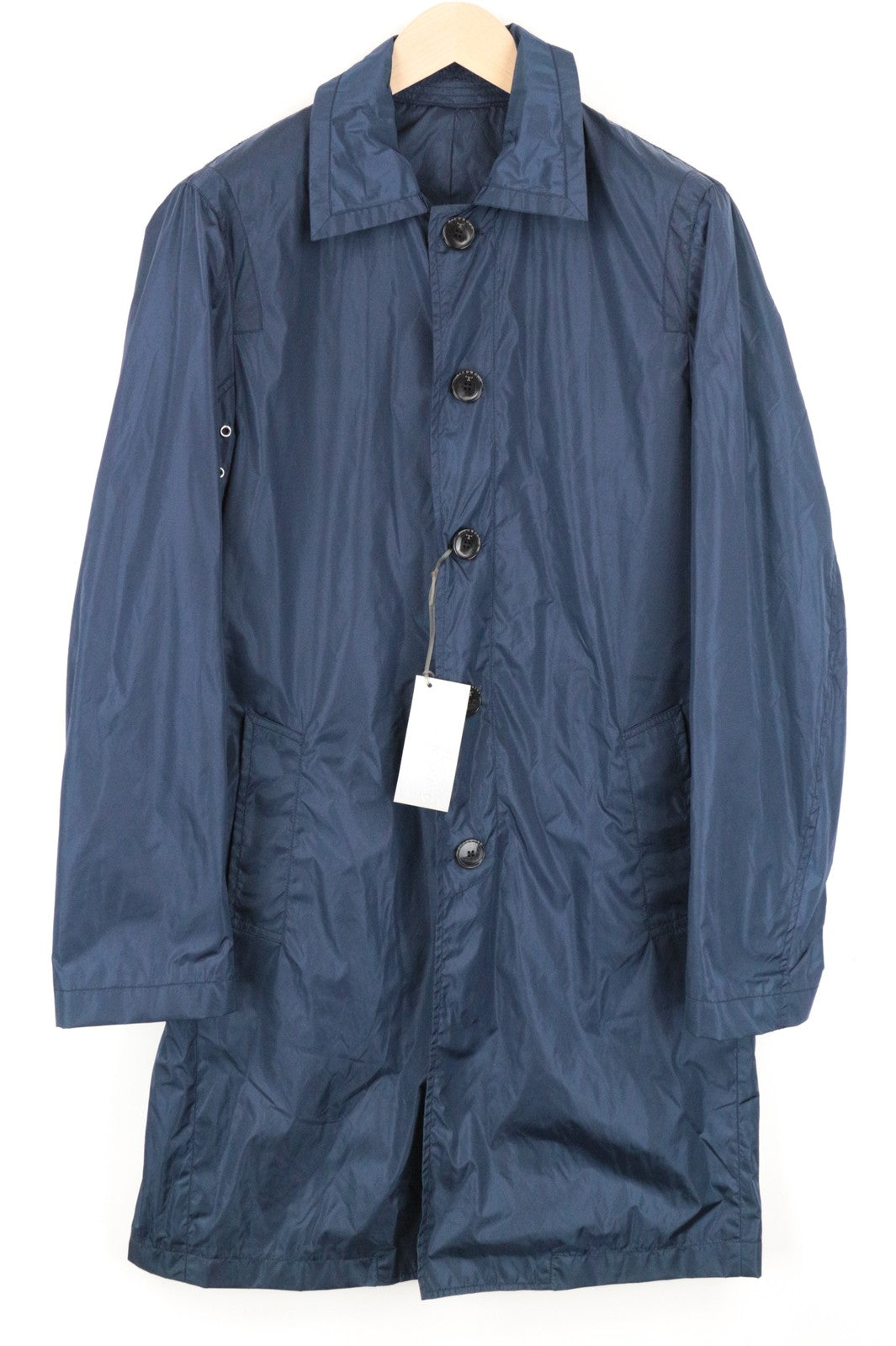 RICHMOND Men's Jacket 48 Blue Long Sleeve Lightweight Collared Single-Breasted