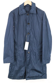 RICHMOND Men's Jacket 48 Blue Long Sleeve Lightweight Collared Single-Breasted