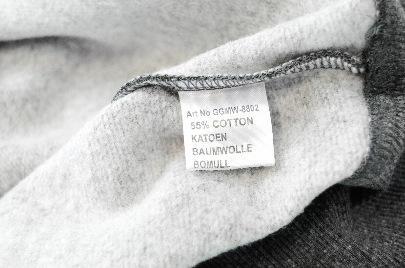 GOOD GENES S Mid-Grey Cotton Sweatshirt Crew Neck Embroidered Mens