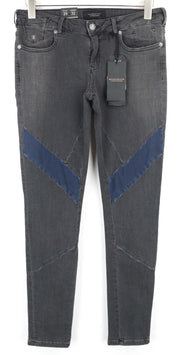 MAISON SCOTCH La Parisienne Women's W29 L32 Grey Cotton Skinny Fit Stretch Jeans