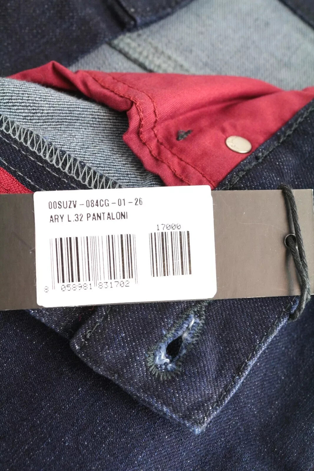 DIESEL Ary 084CG Women's Jeans W26 L30 High Waist Stretch Straight Blue Cotton