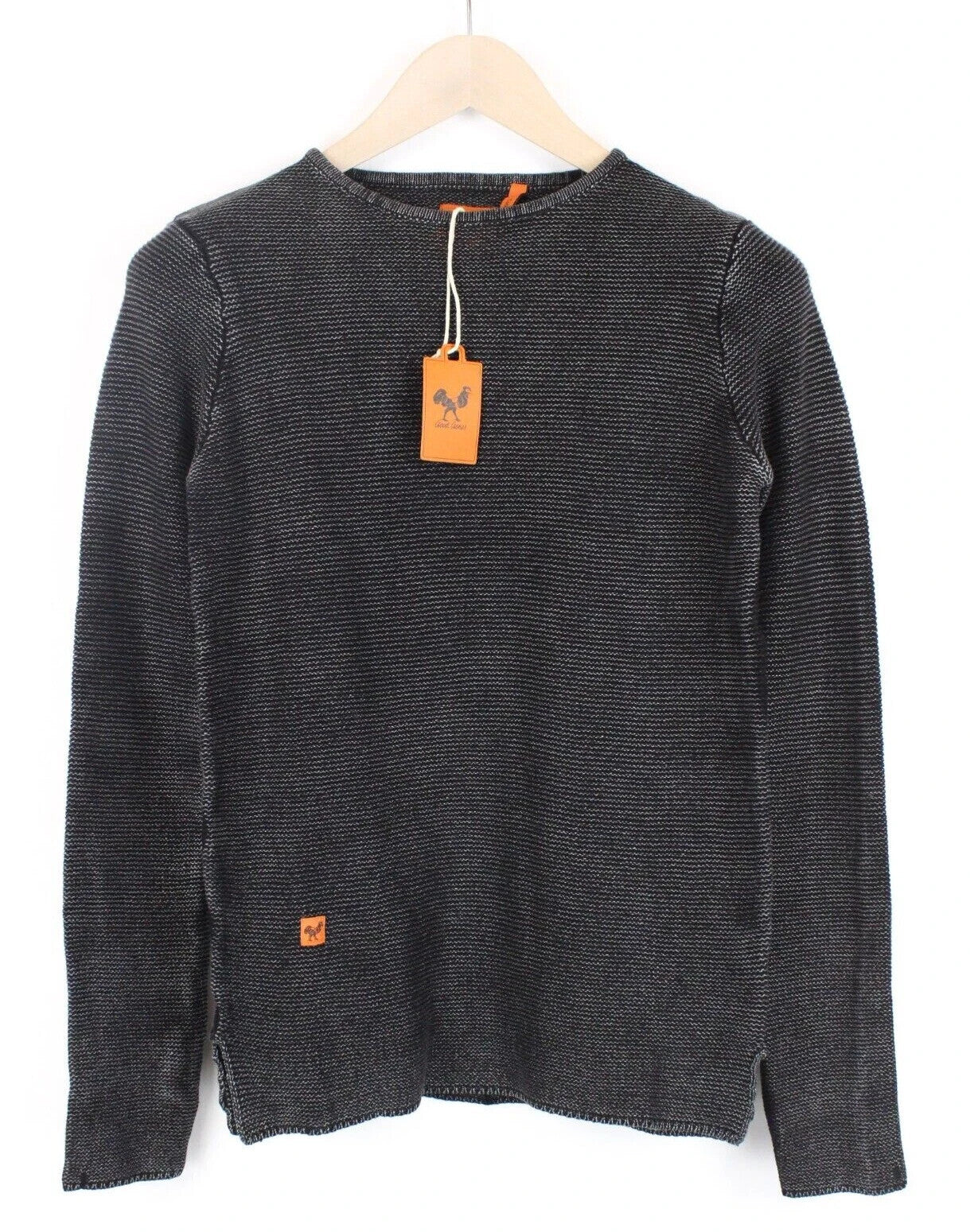 GOOD GENES Womens Sweatshirt S Slim Melange Crew Neck  Knit-Look Top