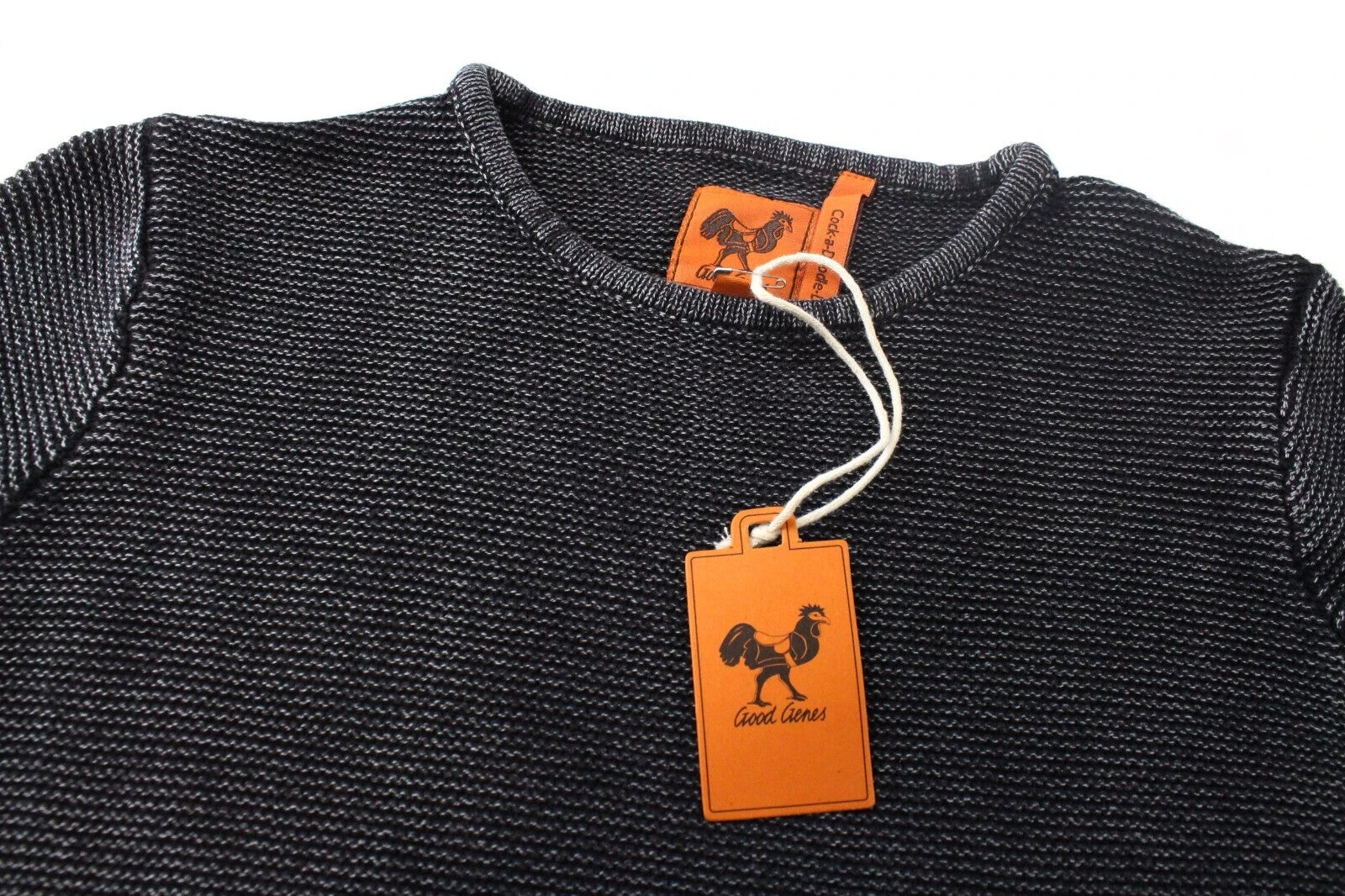 GOOD GENES Womens Sweatshirt S Slim Melange Crew Neck  Knit-Look Top