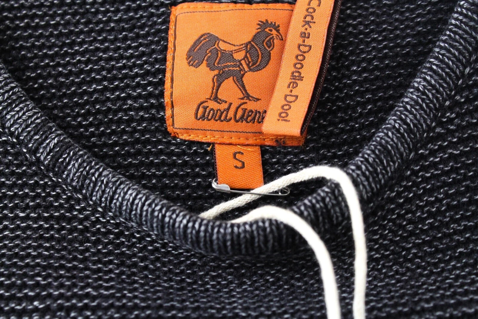 GOOD GENES Womens Sweatshirt S Slim Melange Crew Neck  Knit-Look Top