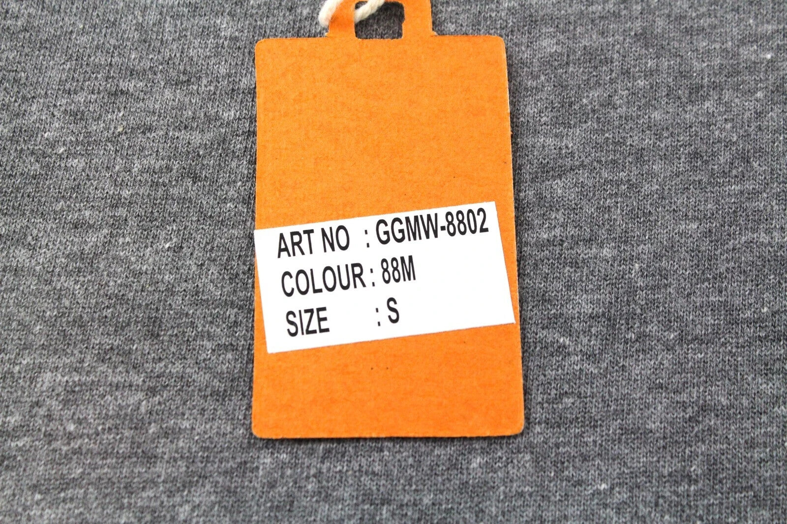 GOOD GENES S Grey Cotton Sweatshirt Embroidered Crew Neck Melange Mens`s