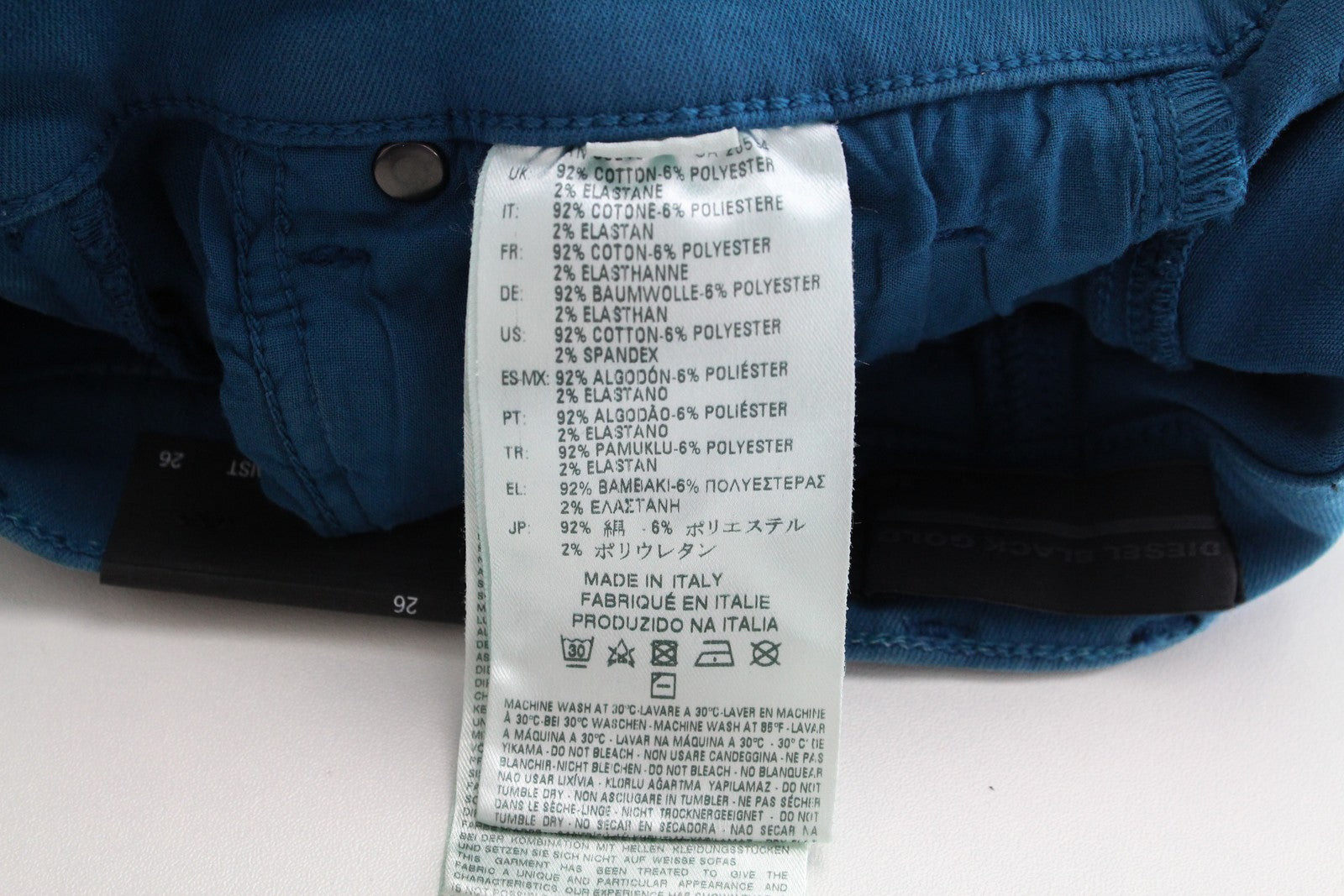 DIESEL BLACK GOLD Type-165A BG8JU Women's W26 Blue Skinny Stretch Fit Jeans