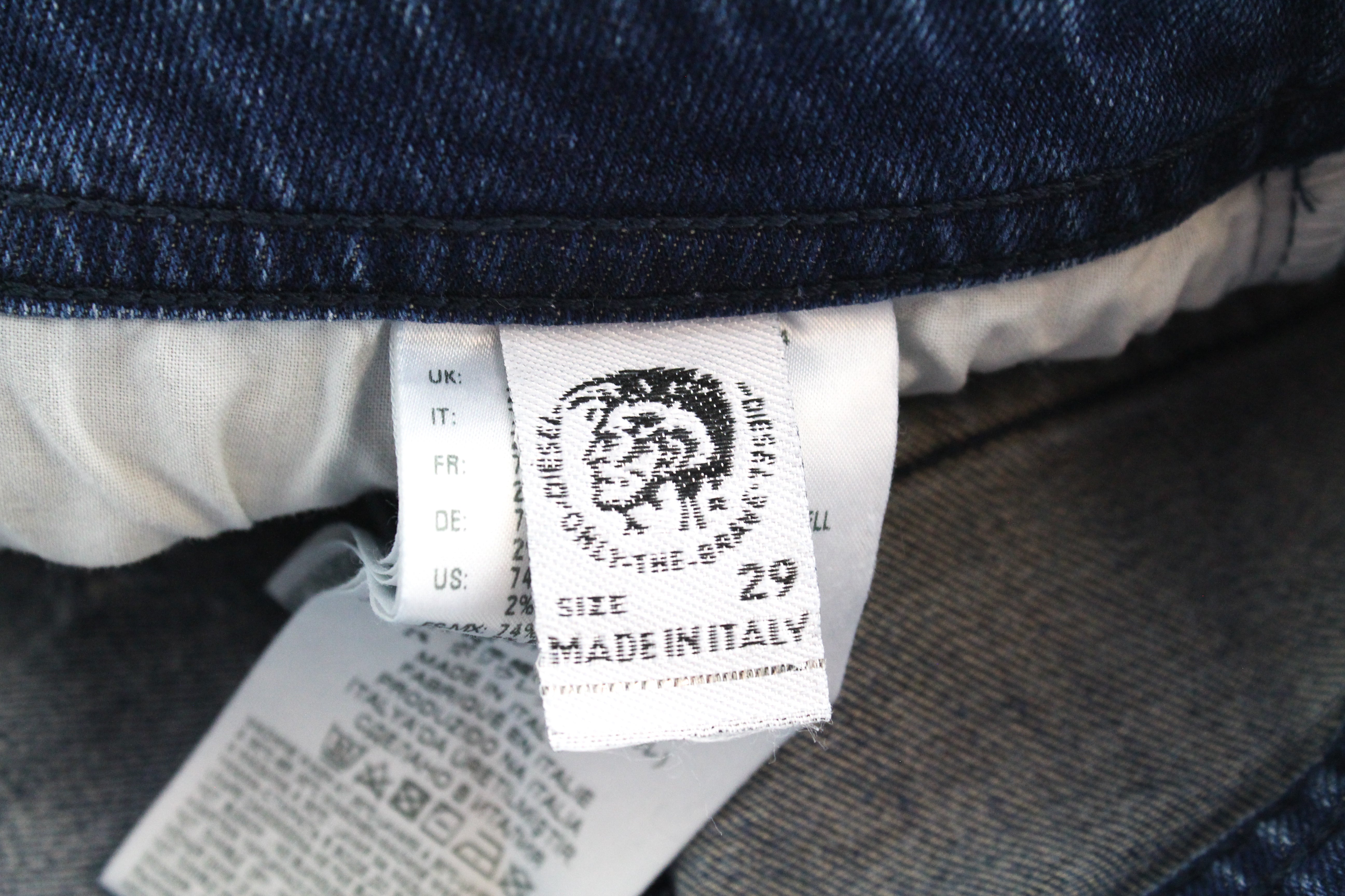 DIESEL Buster 081AQ Men's Jeans W29 L30 Blue Slim Fit Wash Taper Cotton Stretch