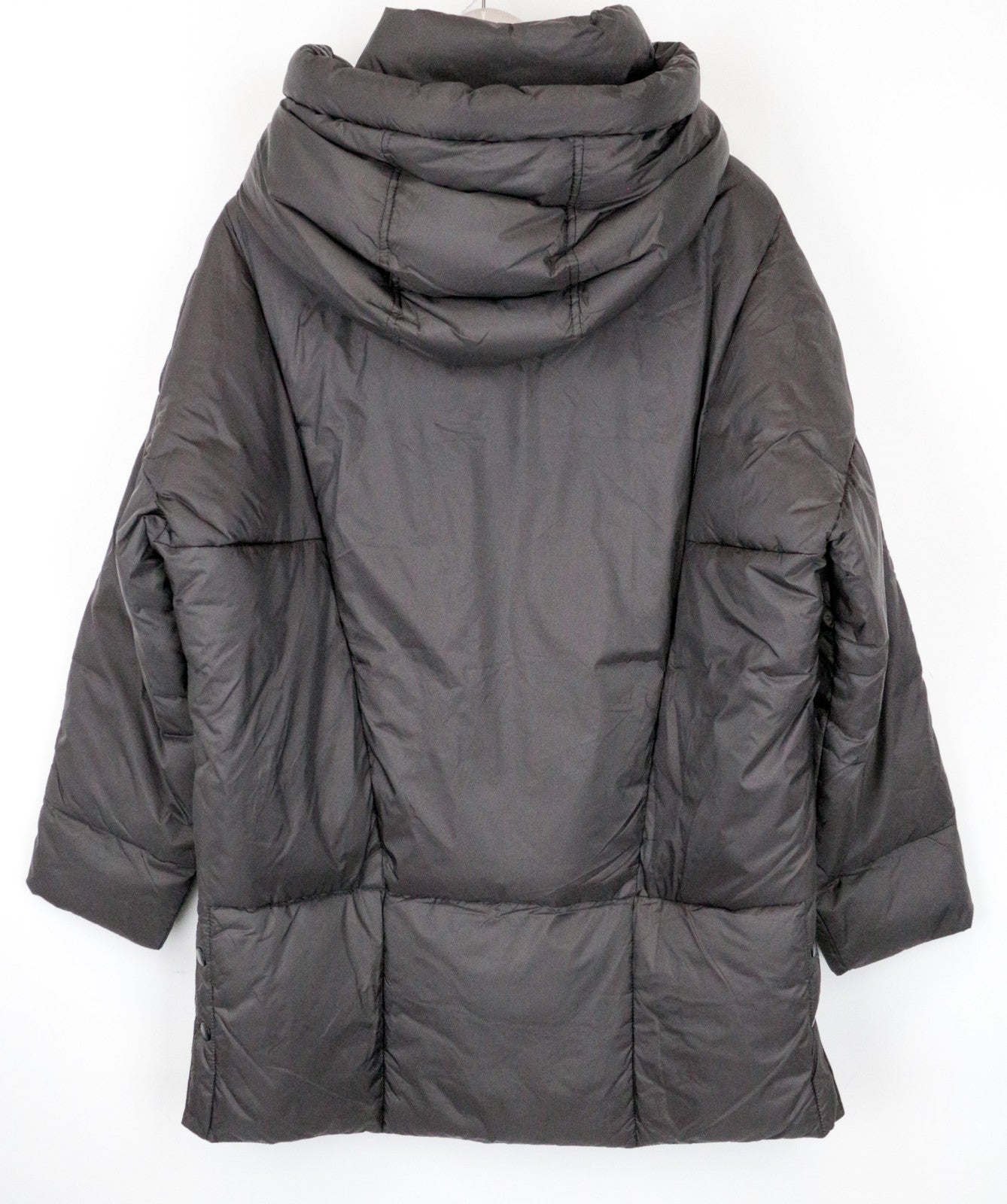 REPLAY Women's Coat M Brown Puffer Hooded Mid Quilted Oversize Style Jacket