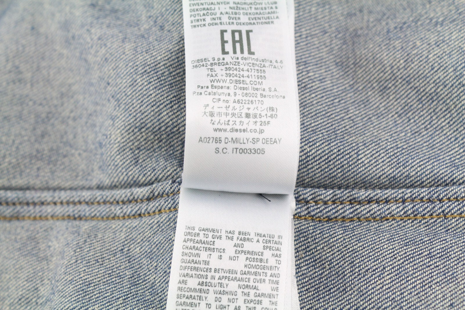 DIESEL D-Milly-Sp Mens Shirt XL RRP€195  Snap Buttons Spread Neck  Blue