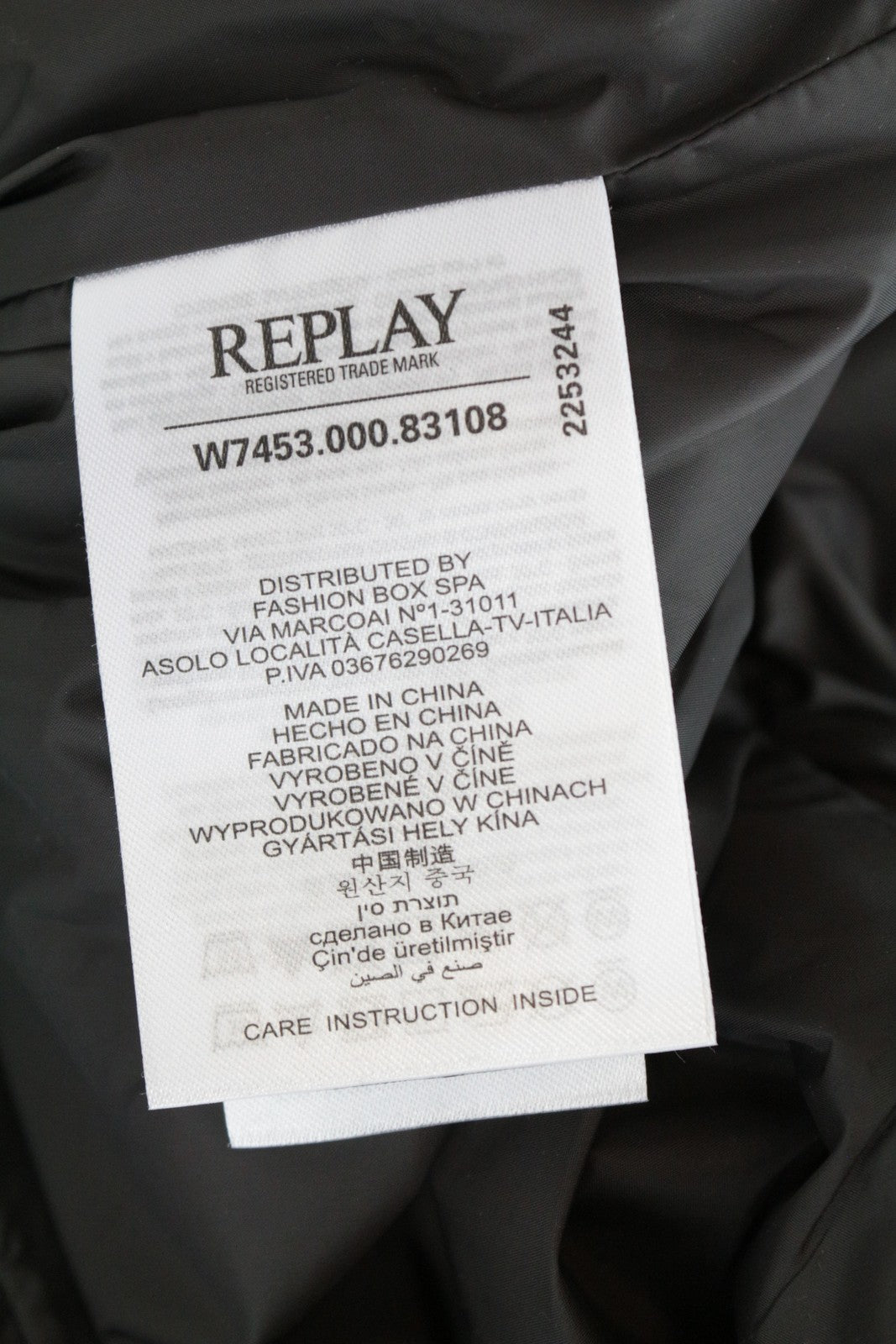 REPLAY Women's Coat S Brown Mid-Length Quilted Down Hooded Puffer Oversized