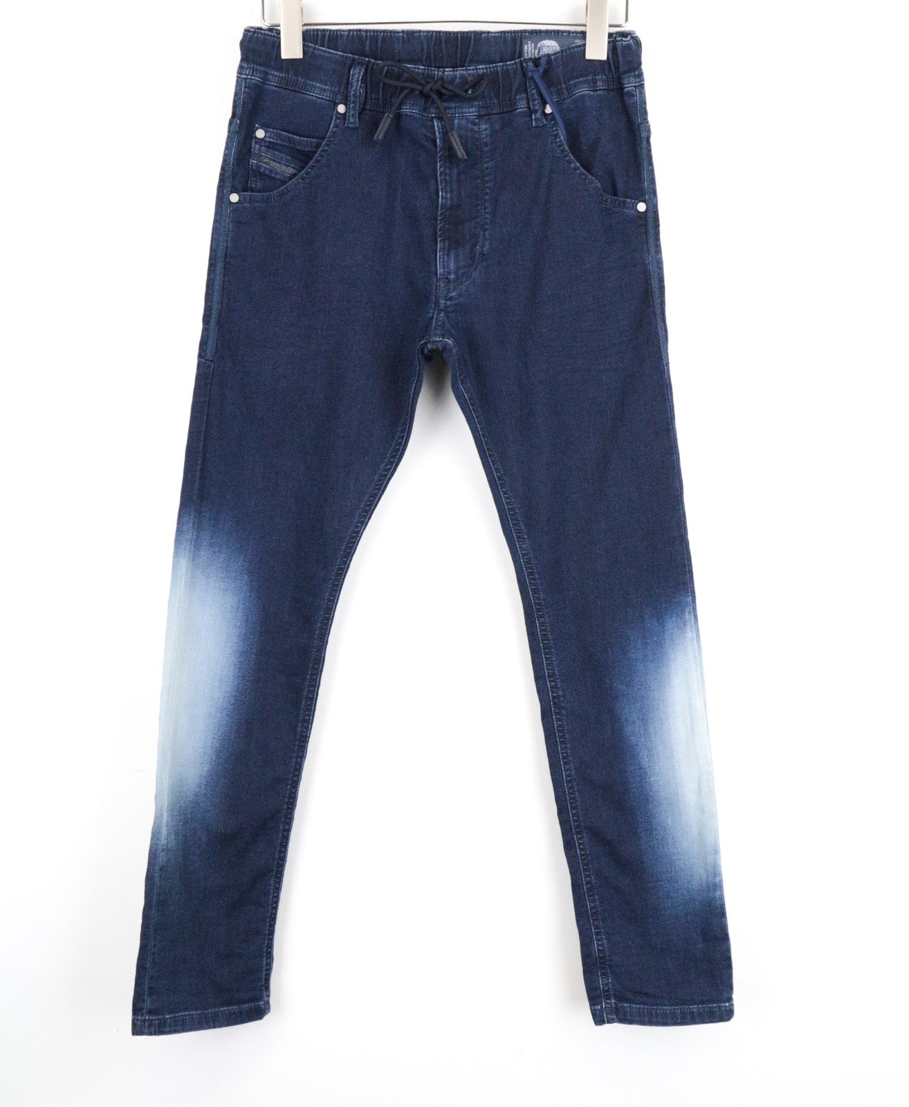 DIESEL Krooley-NE 0687D Men's W28 Zip Jog Jeans Sweat Blue Stretch Slim Fit