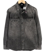 DIESEL D-East-P1SP2 Mens Shirt S  Western Washed Black Snap Buttons RRP€150