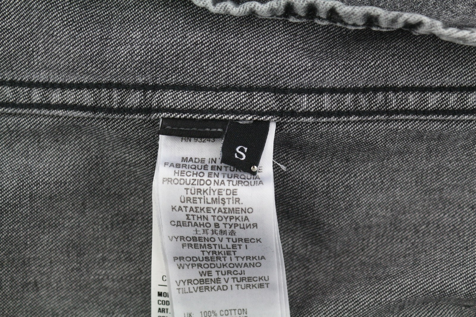 DIESEL D-East-P1SP2 Mens Shirt S  Western Washed Black Snap Buttons RRP€150