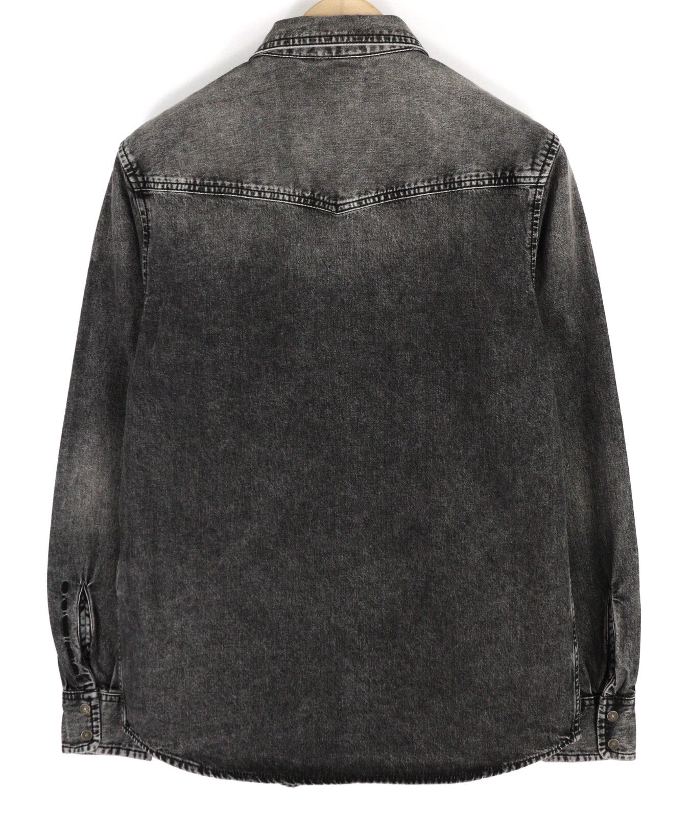 DIESEL D-East-P1SP2 Mens Shirt S  Western Washed Black Snap Buttons RRP€150