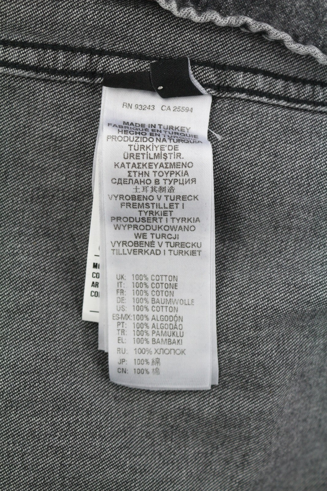 DIESEL D-East-P1SP2 Mens Shirt S  Western Washed Black Snap Buttons RRP€150