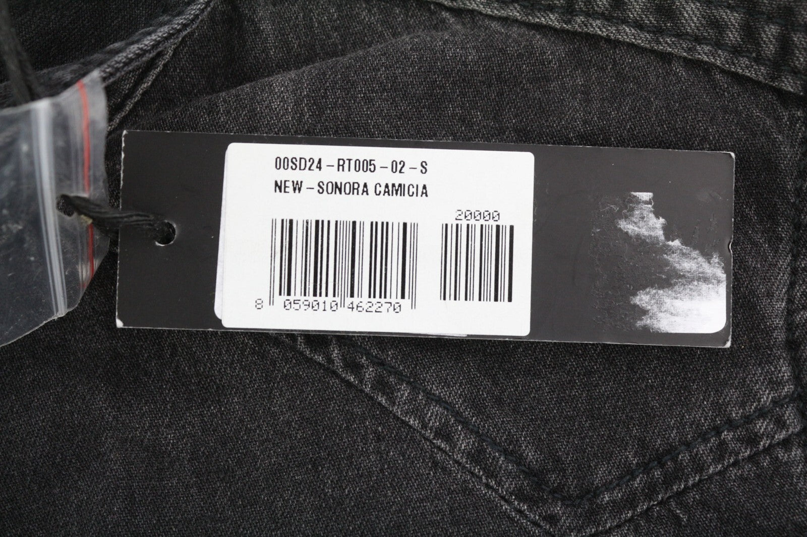 DIESEL New-Sonora Mens Shirt S RRP€120 Western Washed Black Buttons Pockets