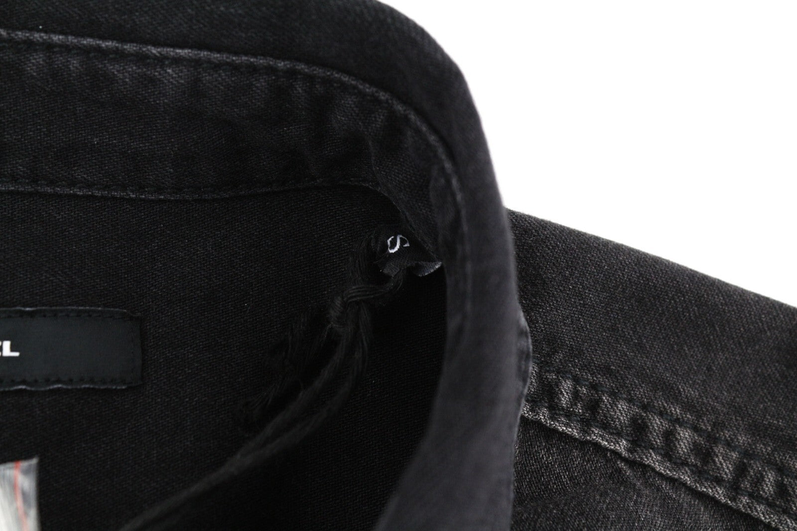 DIESEL New-Sonora Mens Shirt S RRP€120 Western Washed Black Buttons Pockets