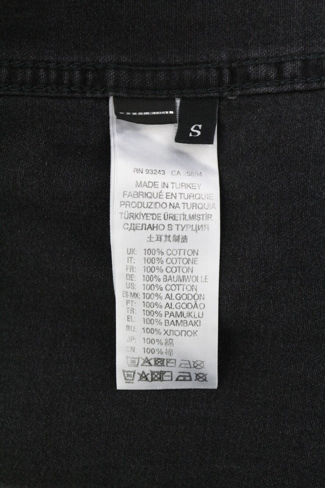 DIESEL New-Sonora Mens Shirt S RRP€120 Western Washed Black Buttons Pockets