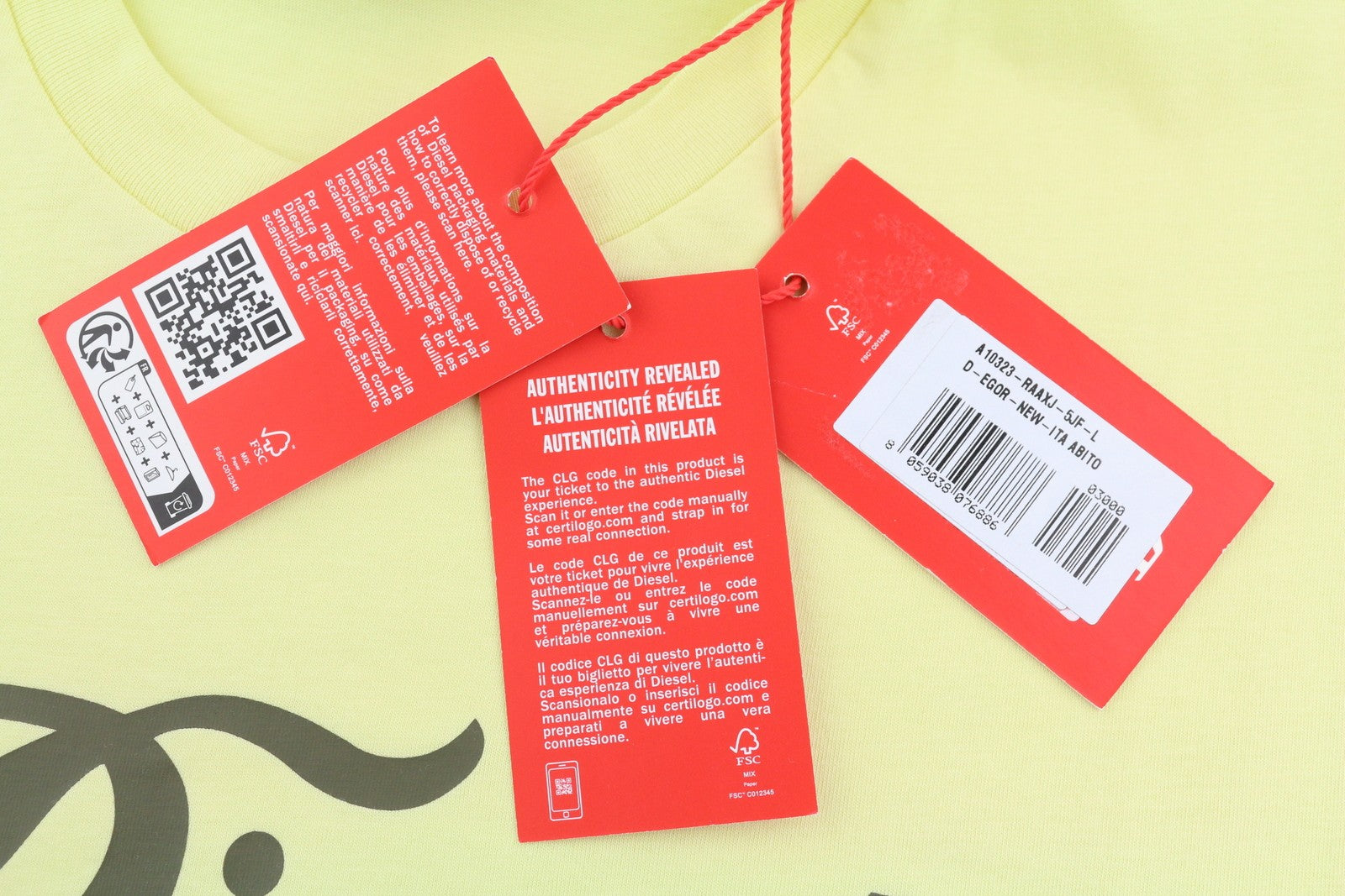 DIESEL D-Egor-New-Ita Women Dress L Yellow Short Sleeved Tricot Casual Logo