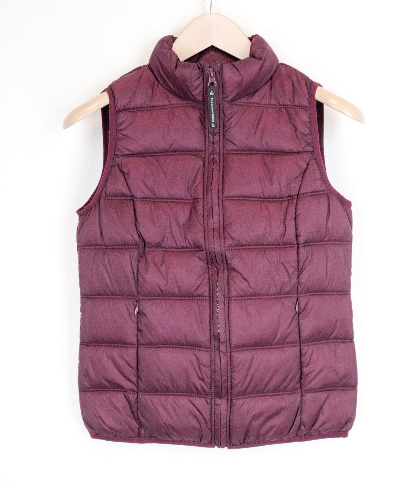 TUCANO URBANO Women's S Waistcoat Purple Gilet Lined Quilted Sleeveless Zip Vest