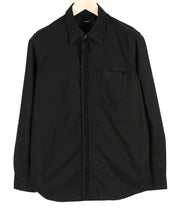 DIESEL S-Olsen Mens Shirt M  Black Hidden Button Patch Pocket Spread Neck