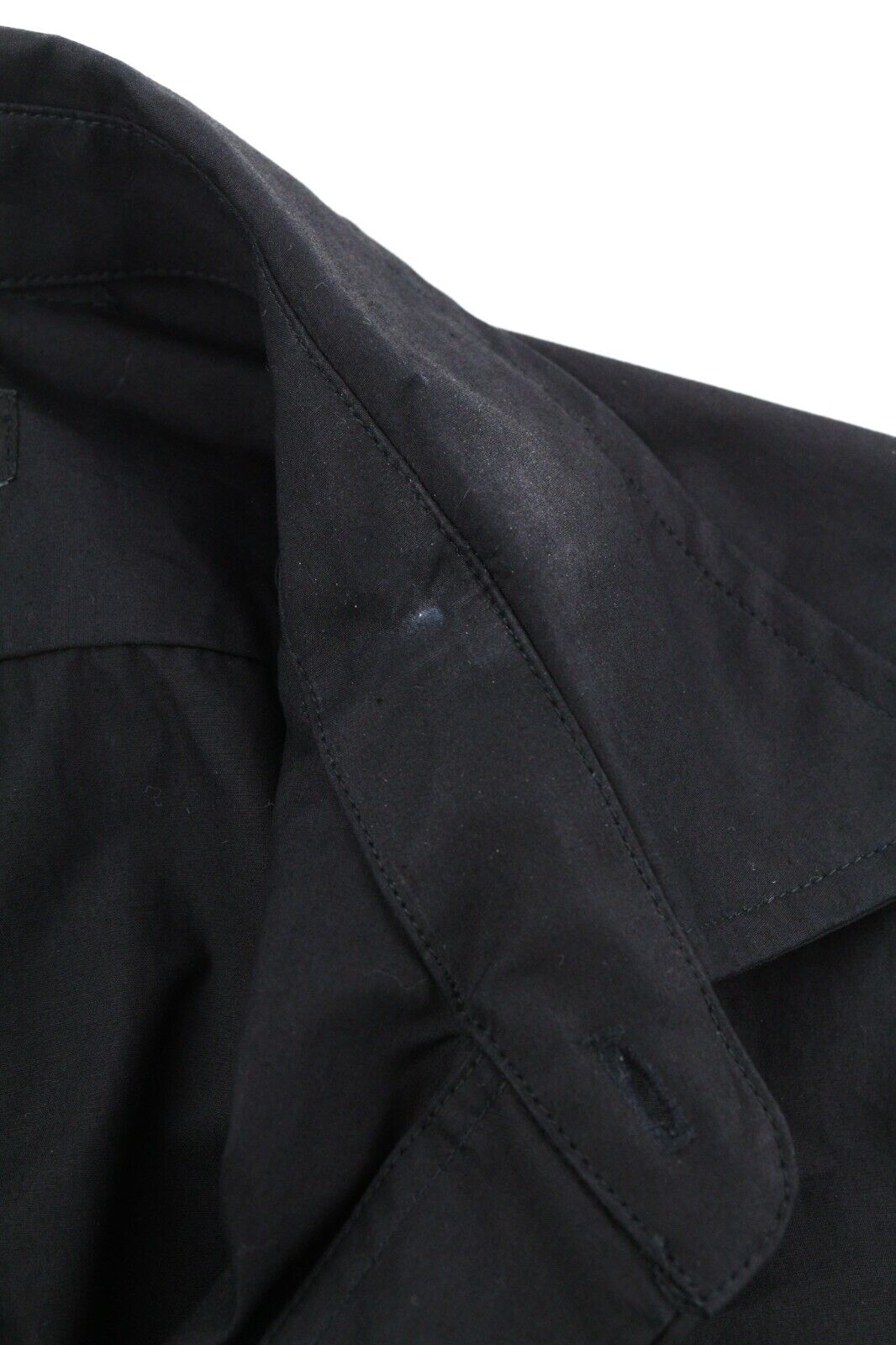 DIESEL S-Olsen Mens Shirt M  Black Hidden Button Patch Pocket Spread Neck