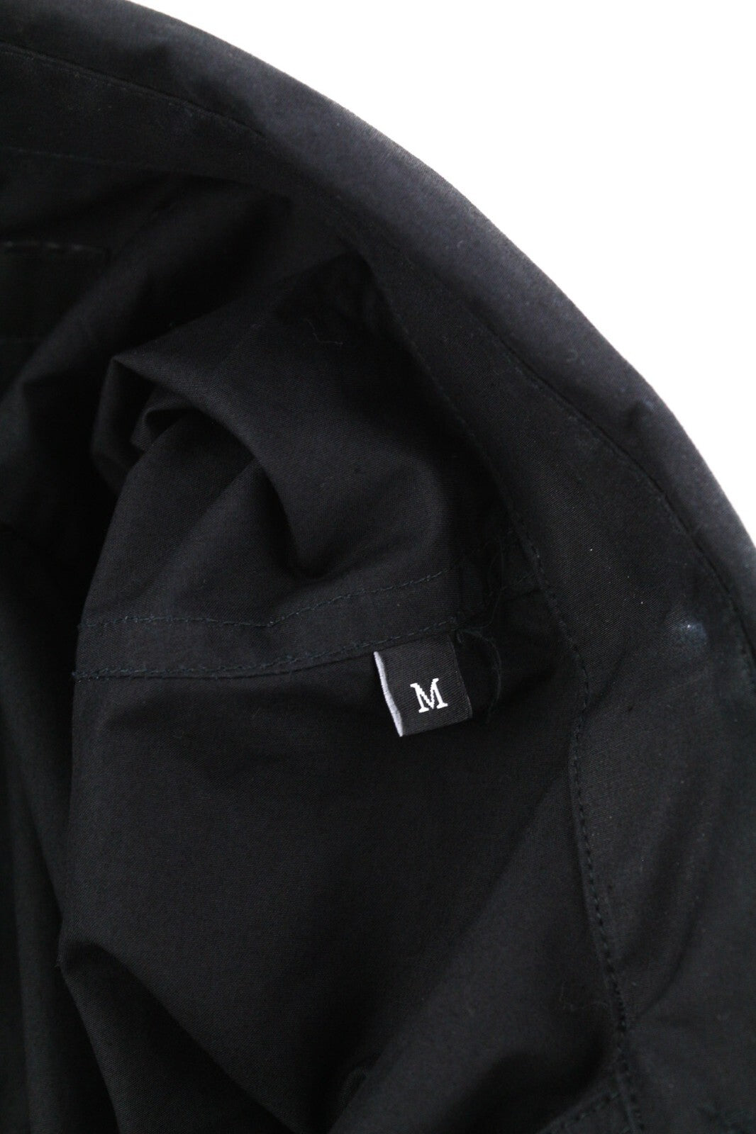 DIESEL S-Olsen Mens Shirt M  Black Hidden Button Patch Pocket Spread Neck