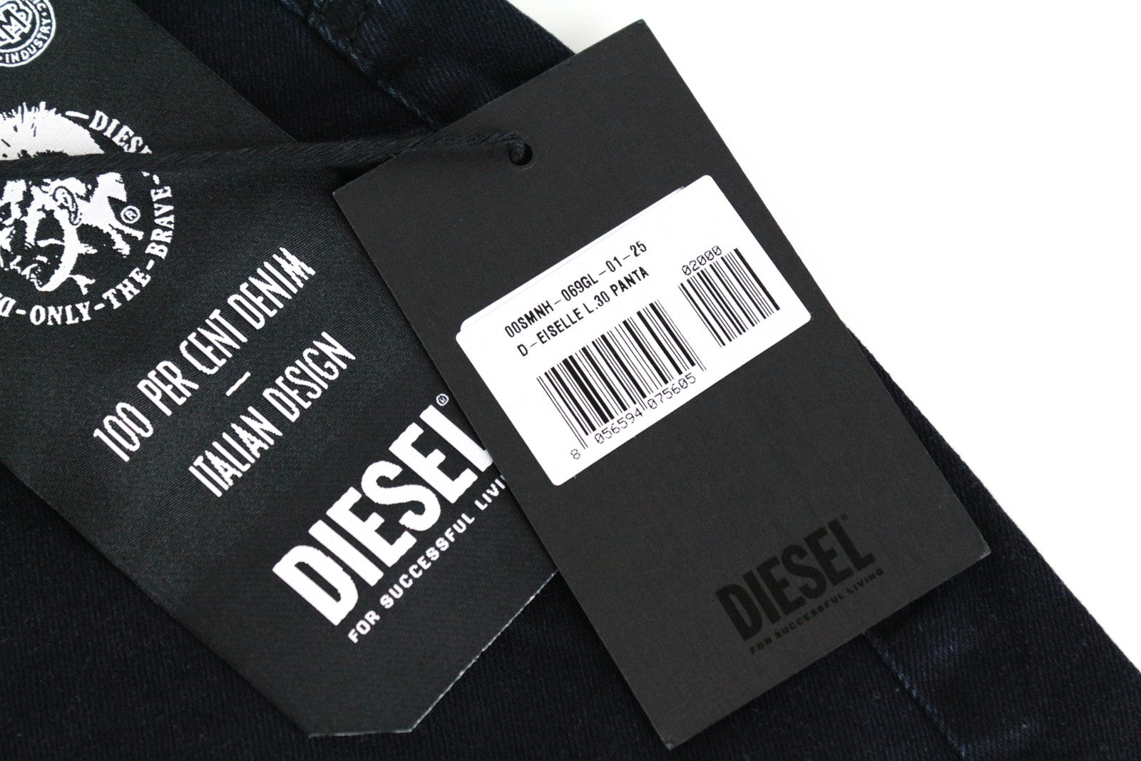 DIESEL D-Eiselle 069GL Women's W25 L30 Jeans Navy Blue Cotton Slim Straight