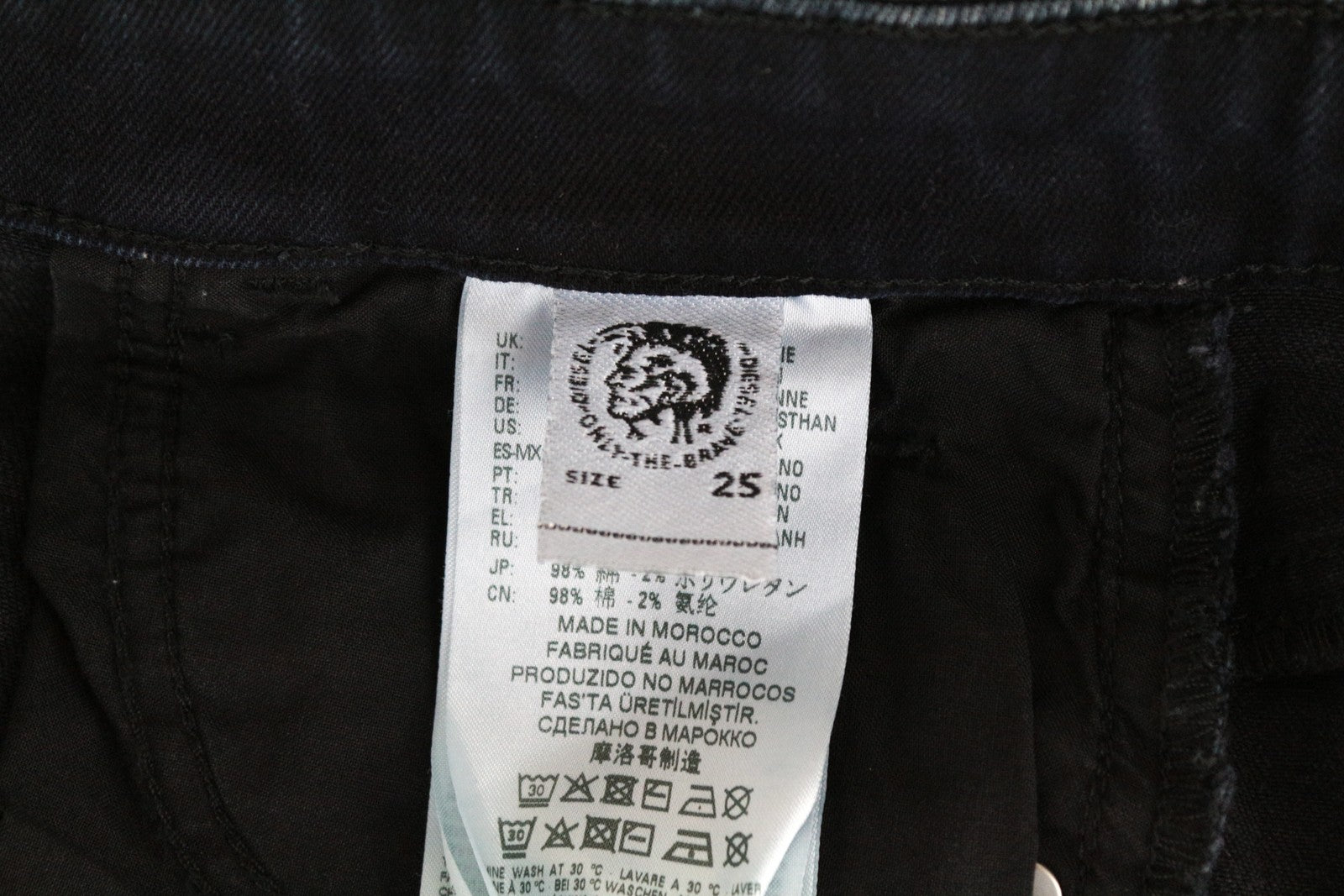 DIESEL D-Eiselle 069GL Women's W25 L30 Jeans Navy Blue Cotton Slim Straight