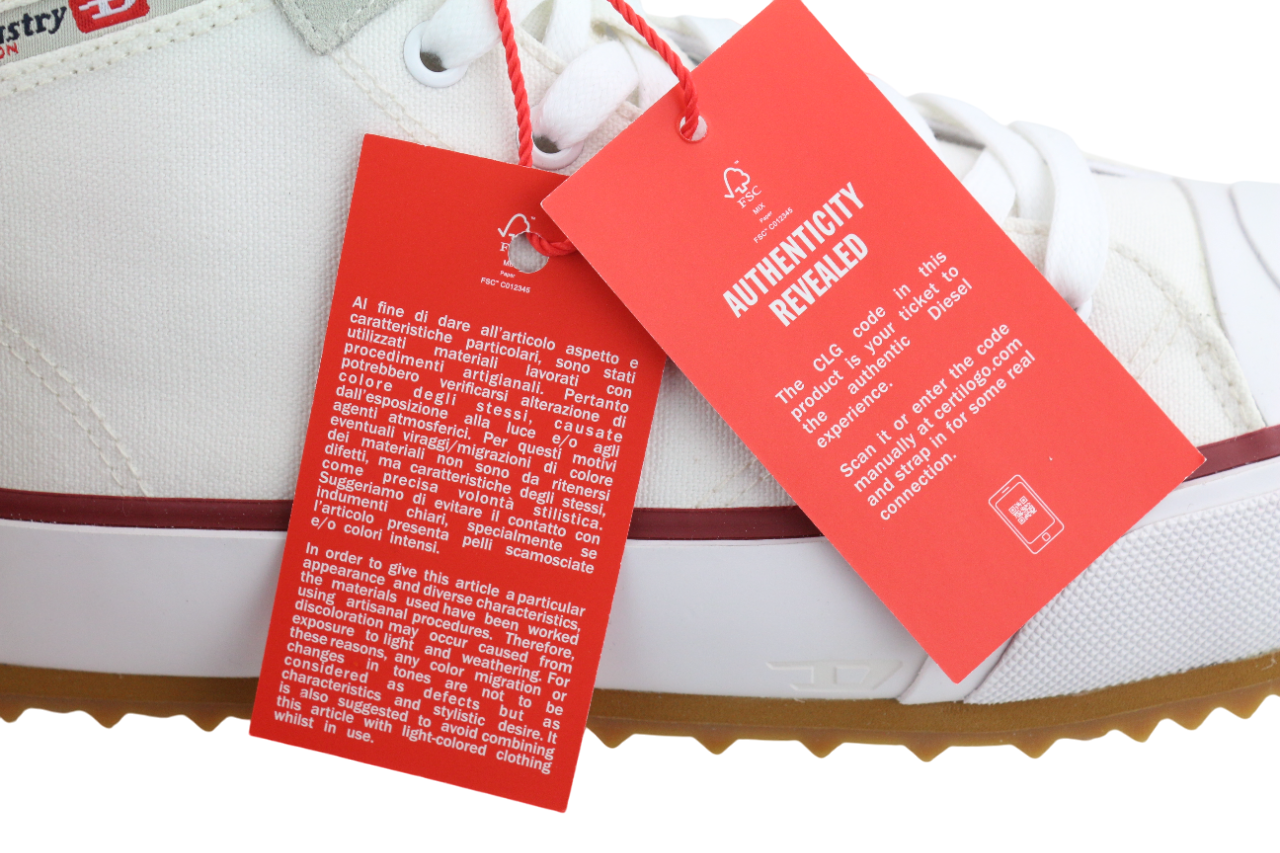 DIESEL S-Principia Mid Mens Sneakers EU44 White High Top RRP185 Trainers