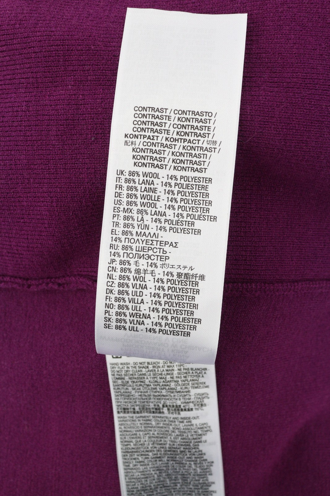 DIESEL M-Nunavut Women Dress XS Purple Wool Blend Knitted High Neck RRP€295