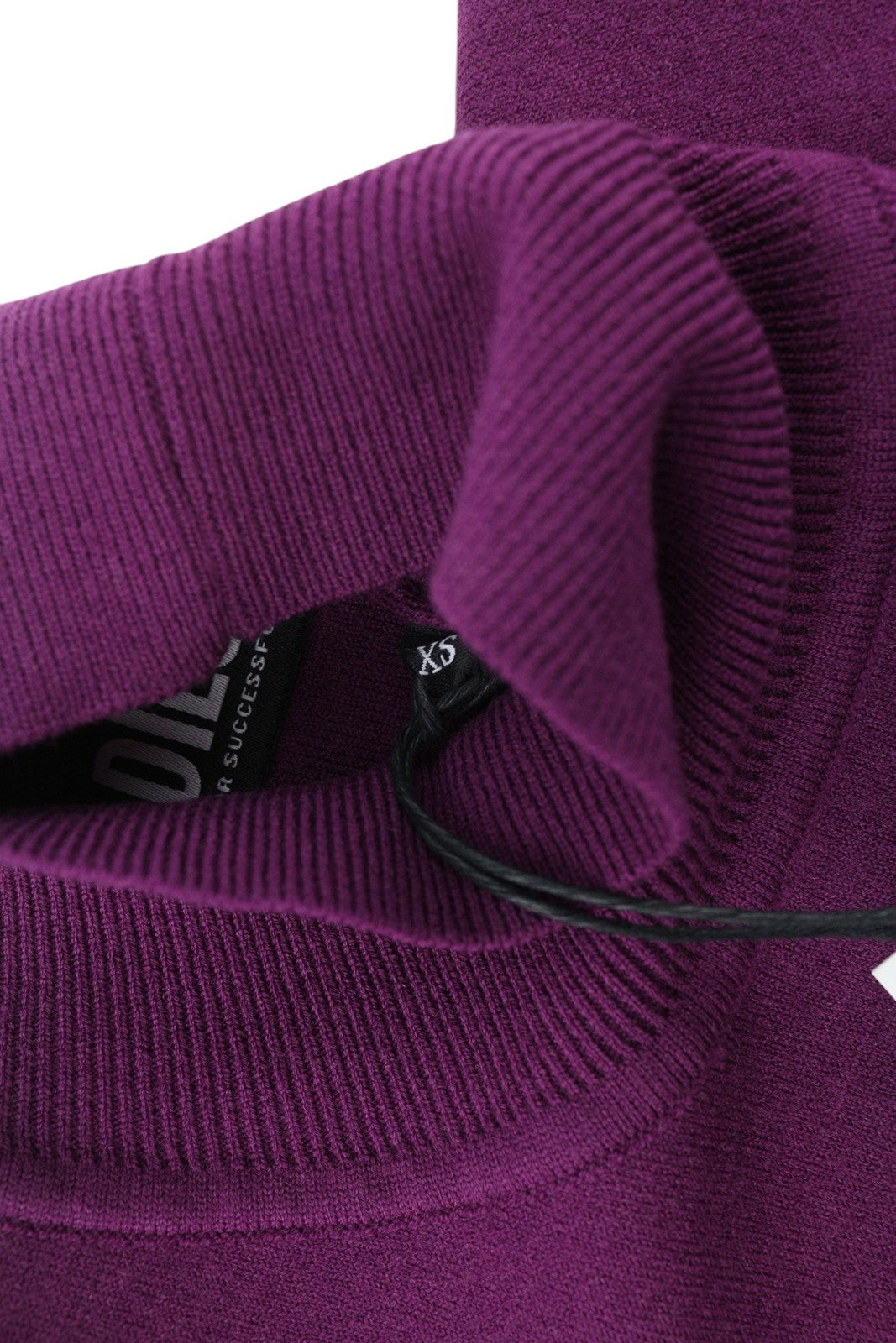 DIESEL M-Nunavut Women Dress XS Purple Wool Blend Knitted High Neck RRP€295