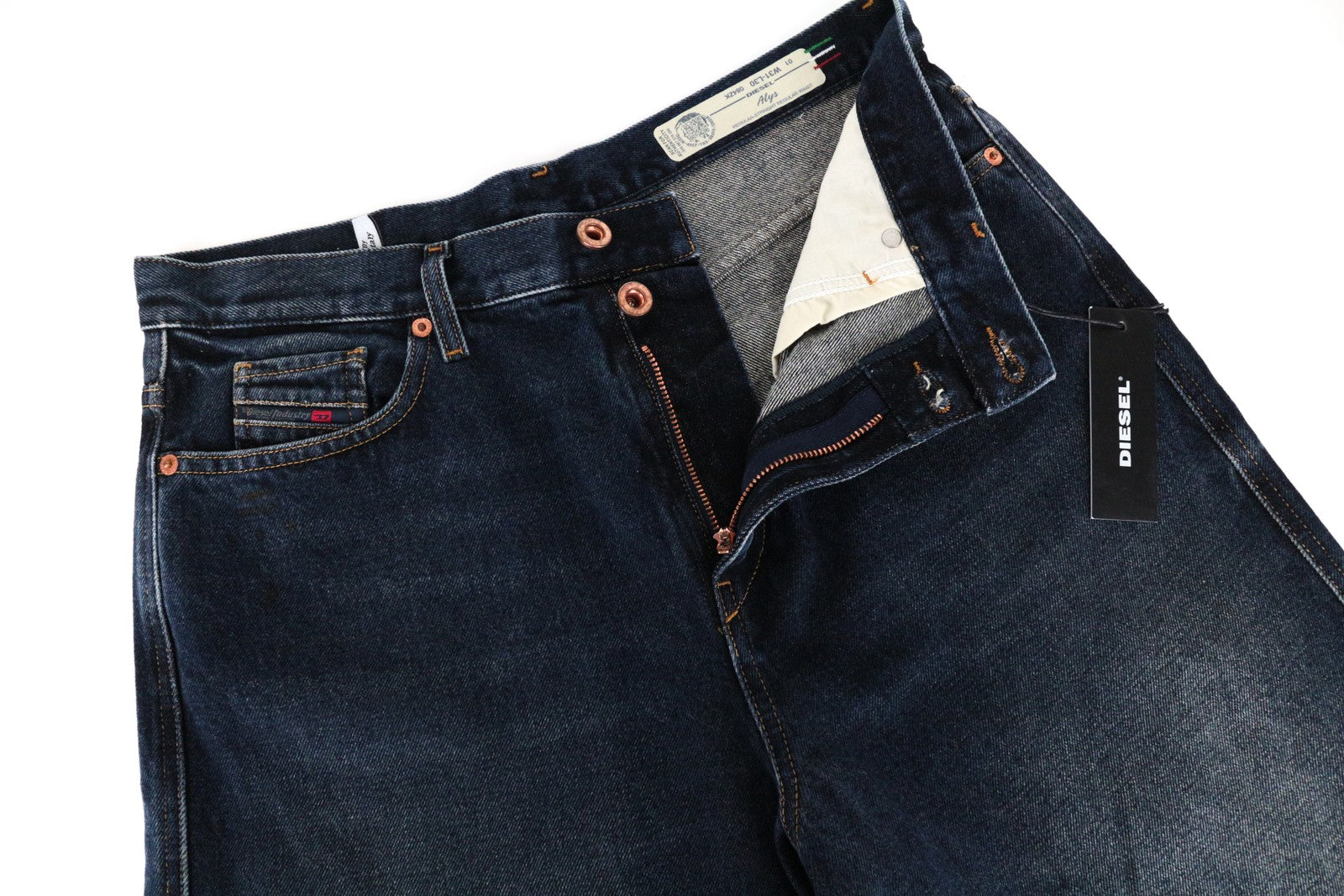 DIESEL Alys 084ZK Women's W31 L30 Jeans Dark Blue Straight Cotton Denim